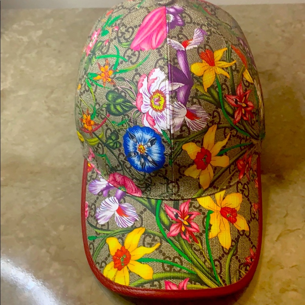 Authentic Floral Gucci Cap